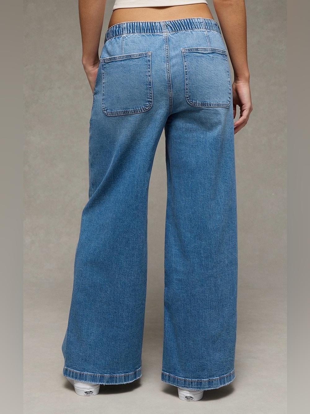 AE Low-Rise Baggy Ultra-Wide Leg Jean ~ Dream Blue - Picture 2 of 7